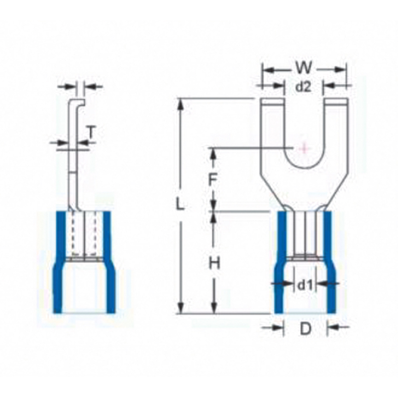 Flange Fork Type Pre-Insulated Terminal