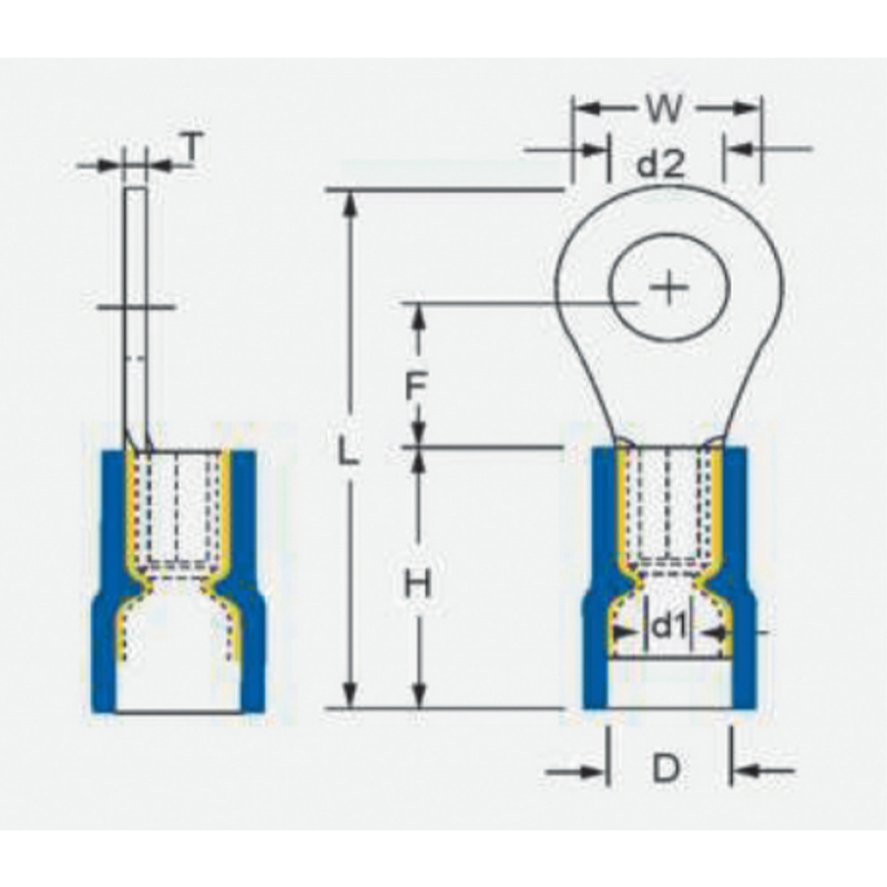 Double Crimping Circular Pre-Insulated Terminal (TO-JTK Type)