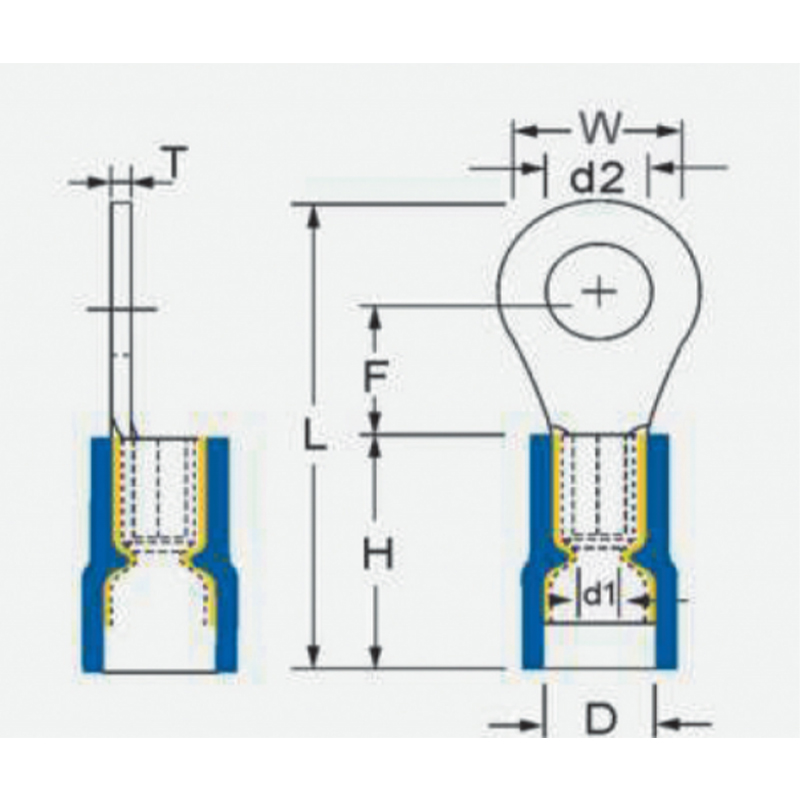 Double Crimping Circular Pre-Insulated Terminal (TO-JTK Type)