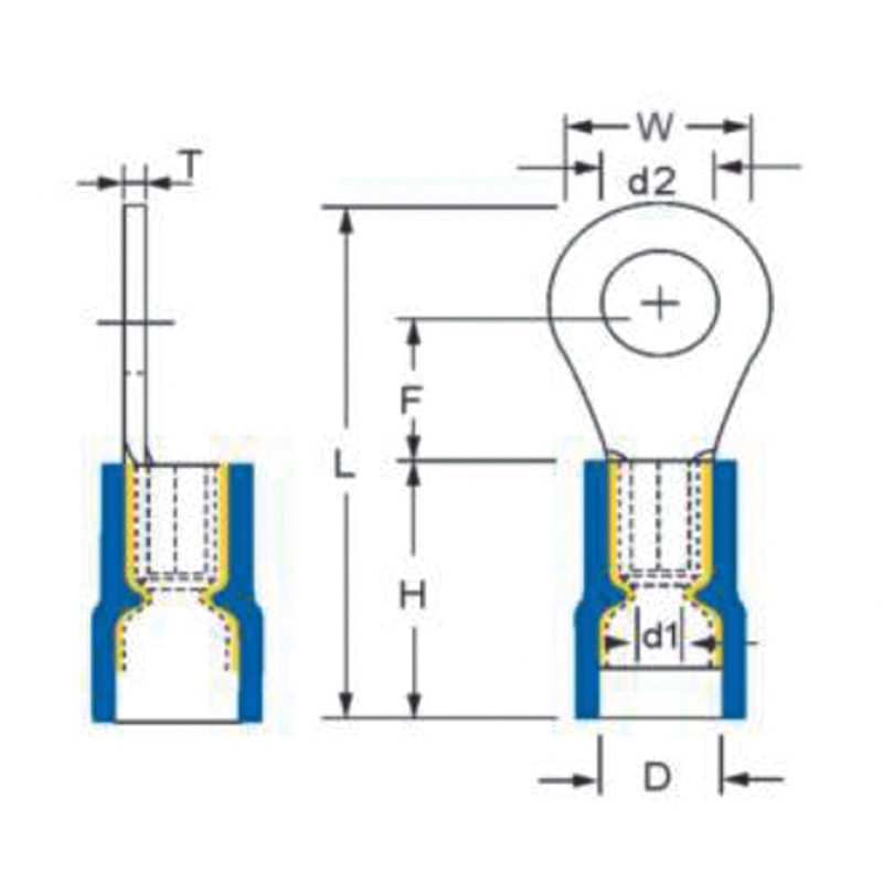 Double Crimping Circular Pre-Insulated Terminal (TO-JTK type)