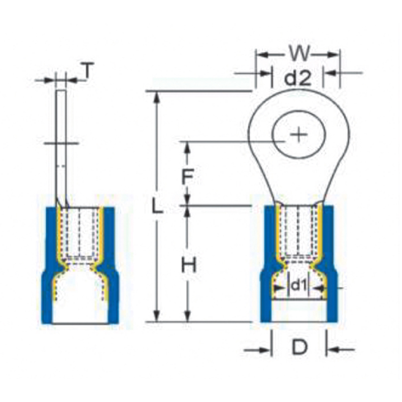 Double Crimping Circular Pre-Insulated Terminal (TO-JTK type)