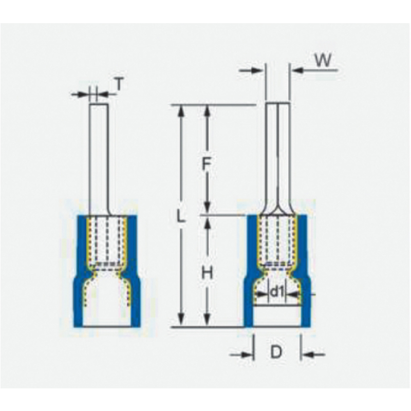 Double Crimping Needle Pre-Insulated Terminal (TZ-JTK Type)